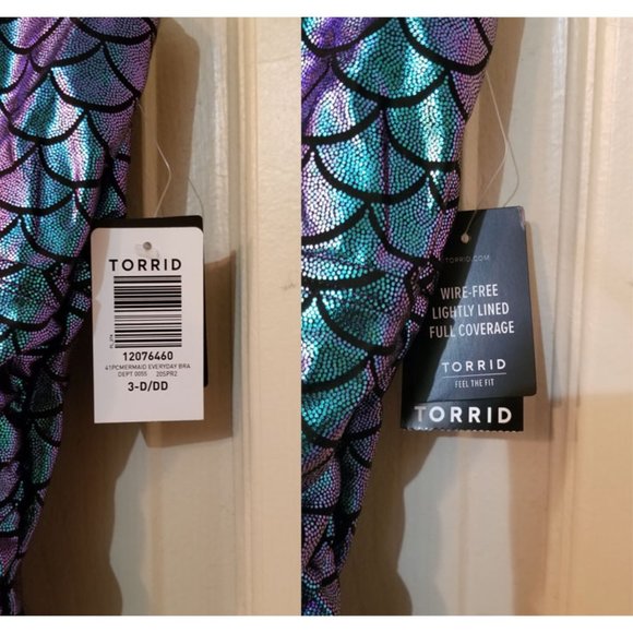Torrid Green Iridescent Mermaid Wire-Free One-Piece Swimsuit size 3 22 24 D DD - Picture 5 of 6